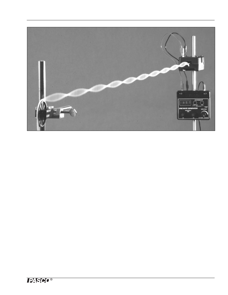 Vibrating string | PASCO WA-9867 Sine Wave Generator User Manual | Page 13 / 32