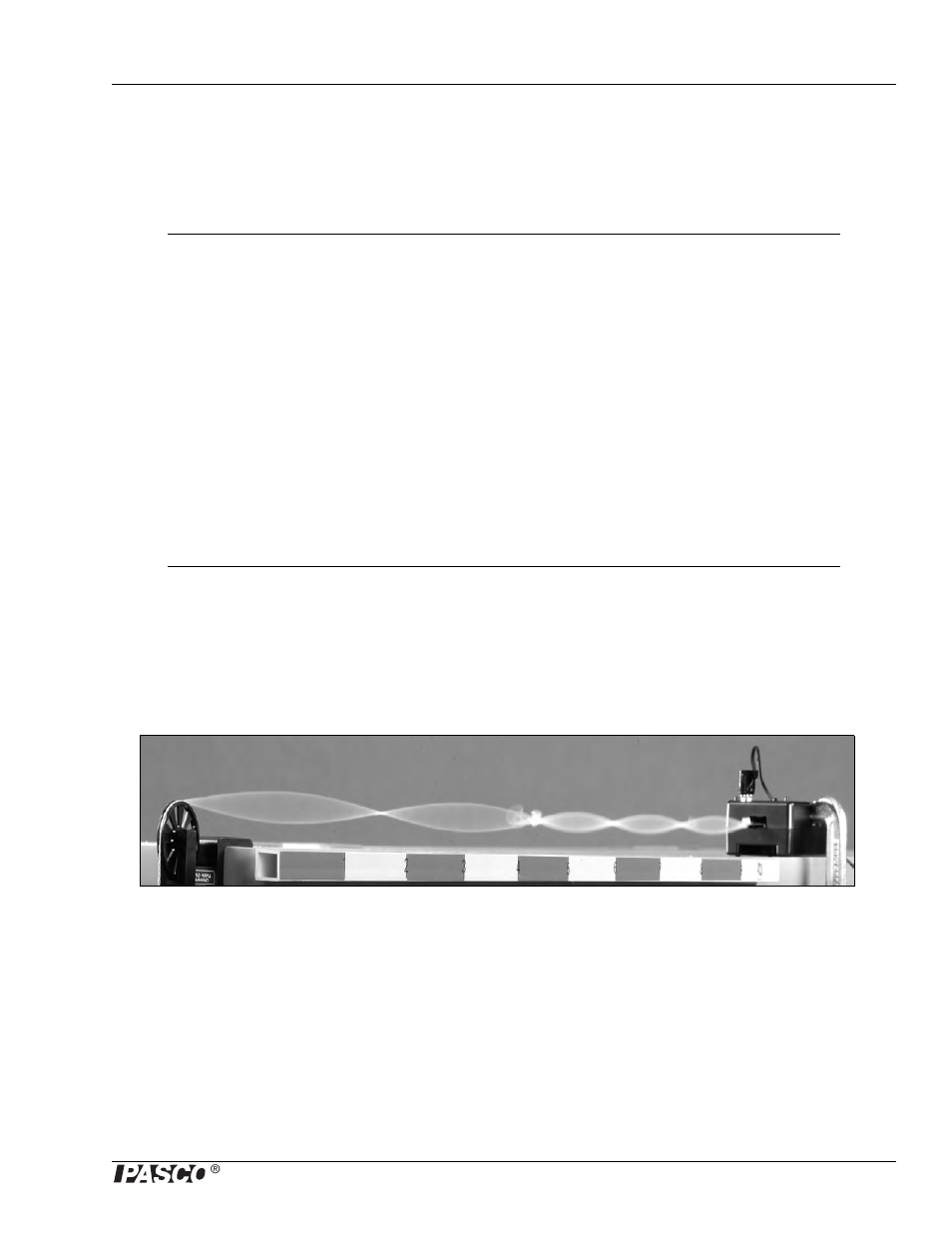 Demonstration 1, String density and wavelength, Setup | PASCO WA-9857 String Vibrator User Manual | Page 9 / 26
