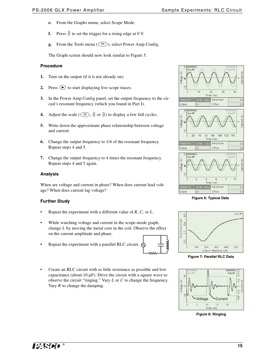 PASCO PS-2006 GLX Power Amplifier User Manual | Page 17 / 25