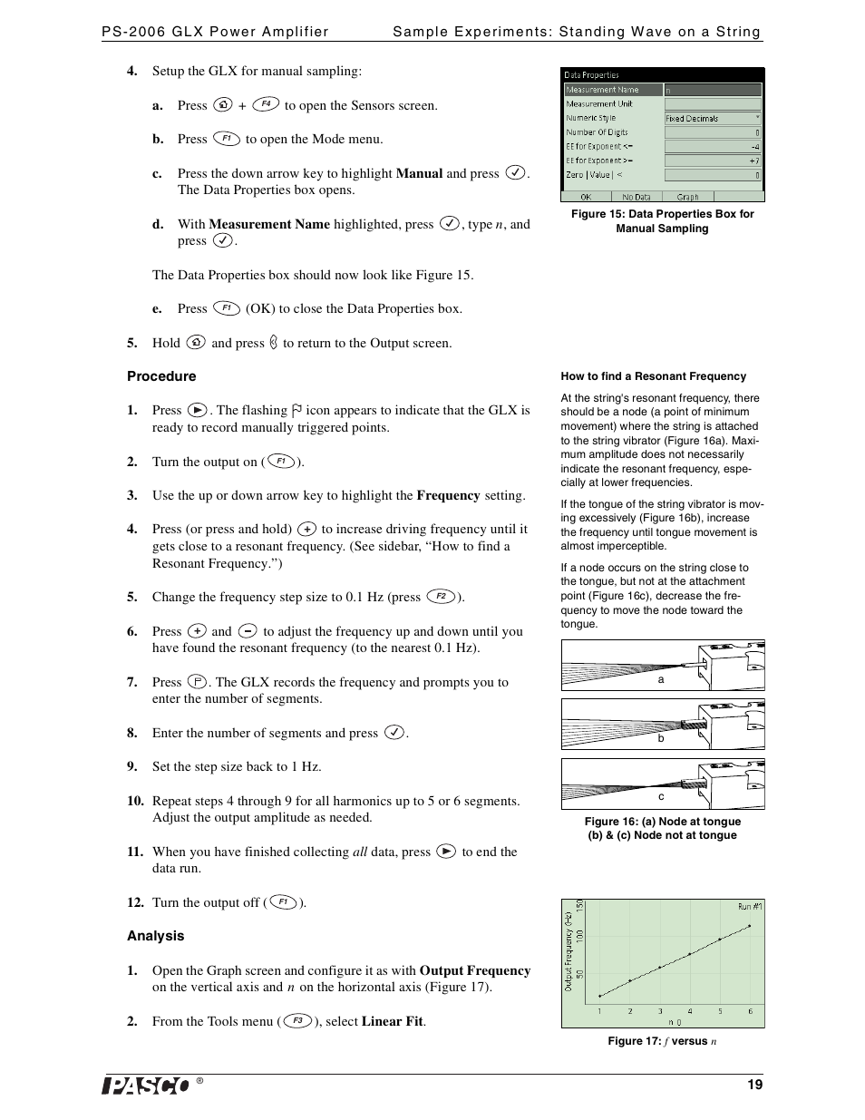 PASCO PS-2006 GLX Power Amplifier User Manual | Page 21 / 25