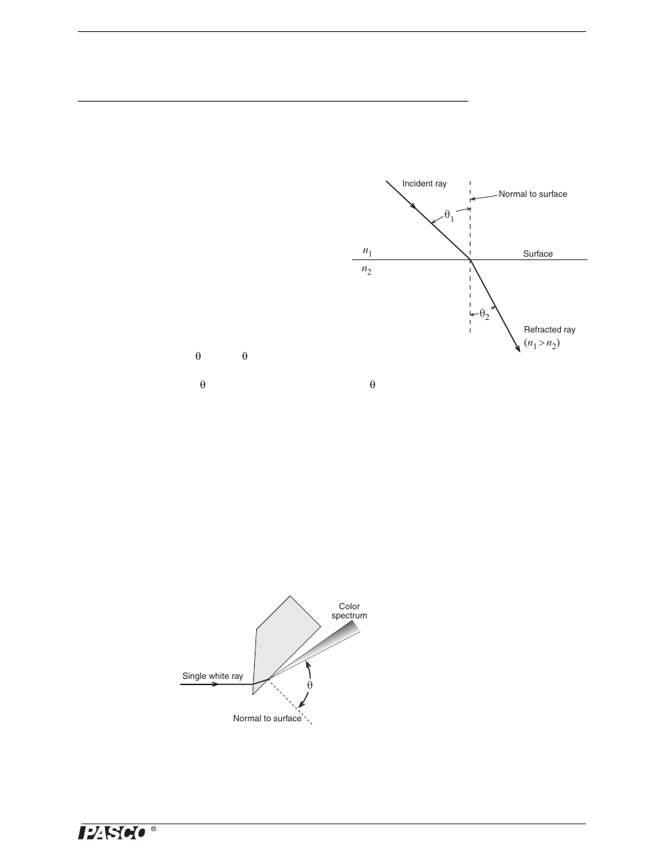 Experiment 2: prism, Purpose, Theory | Procedure | PASCO OS-8515C Basic Optics System User Manual | Page 11 / 71