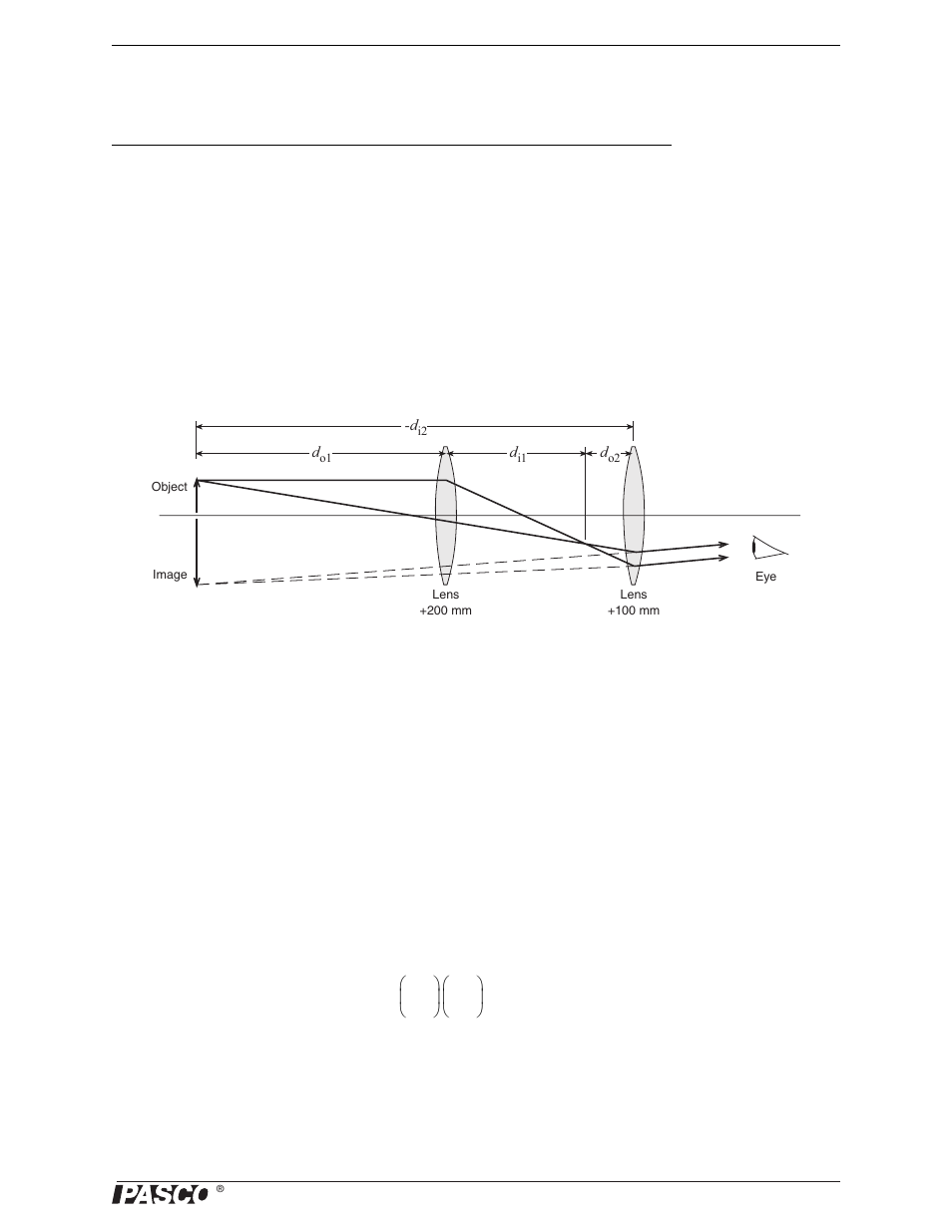 Experiment 15: telescope, Purpose, Theory | Set up | PASCO OS-8515C Basic Optics System User Manual | Page 47 / 71