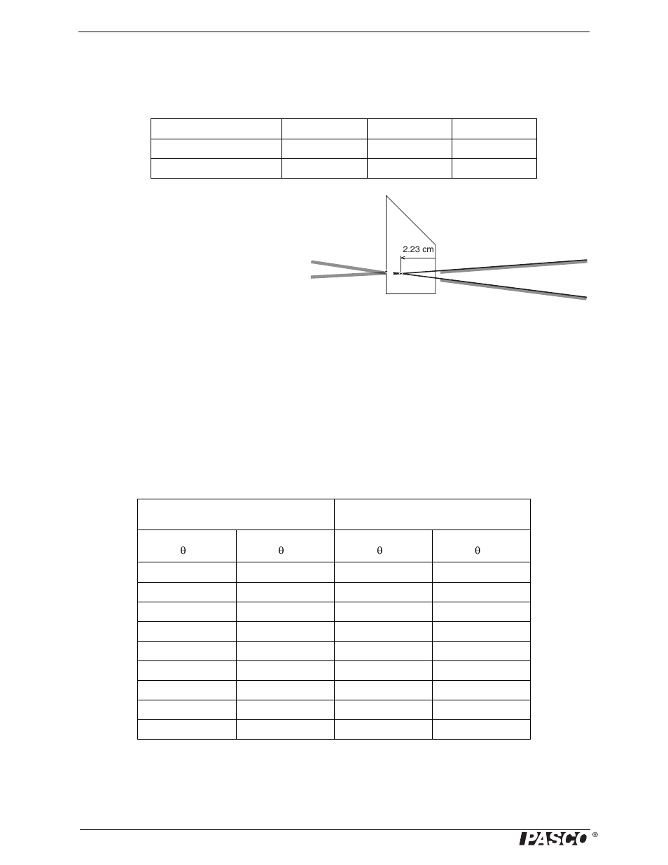 Experiment 9: apparent depth, Experiment 10: reversibility | PASCO OS-8515C Basic Optics System User Manual | Page 62 / 71