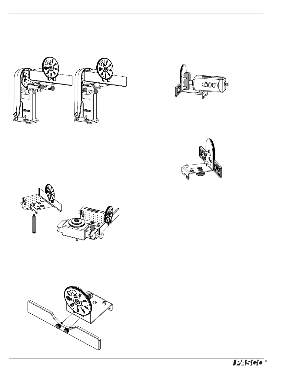 Attaching the bracket to a rotary motion sensor, Removing the screen, Using the bracket with a cuvette | Screw storage, Technical support | PASCO OS-8534A Aperture Bracket User Manual | Page 2 / 2