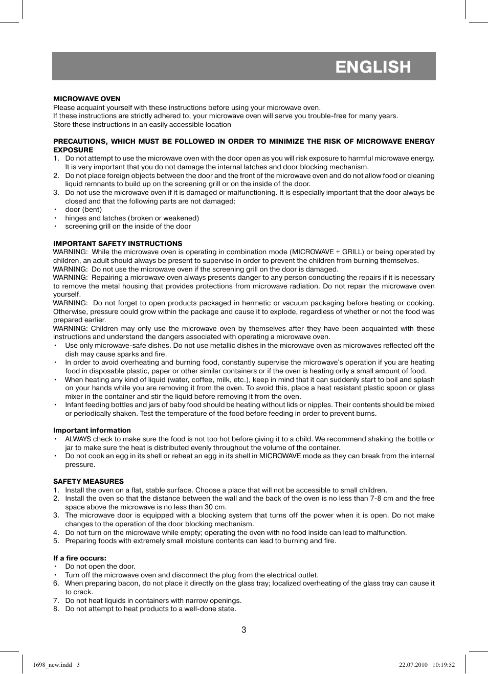 English | Vitek VT-1698 User Manual | Page 3 / 92