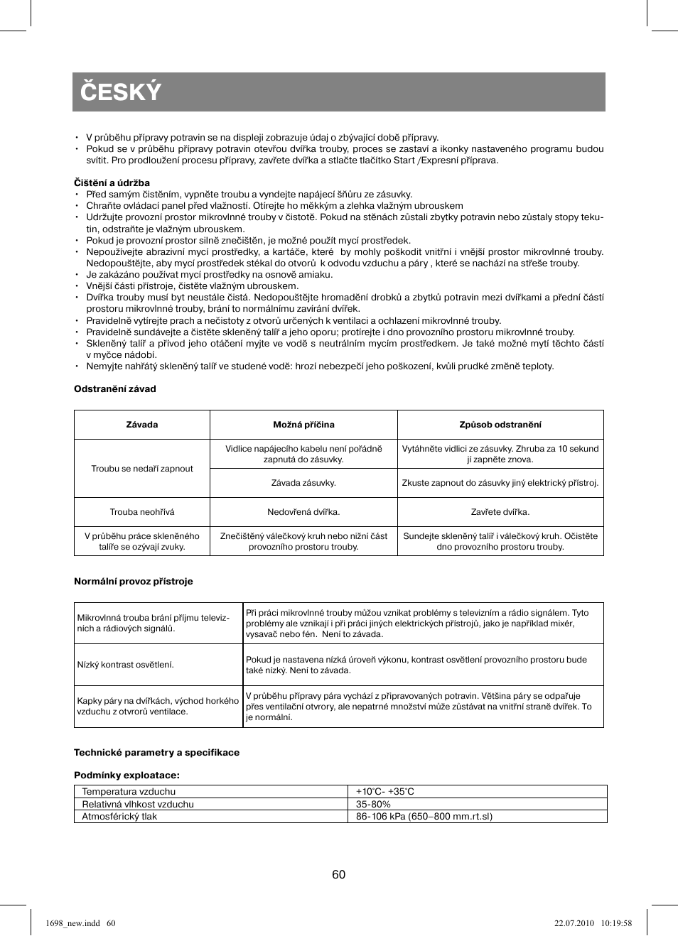 Český | Vitek VT-1698 User Manual | Page 60 / 92
