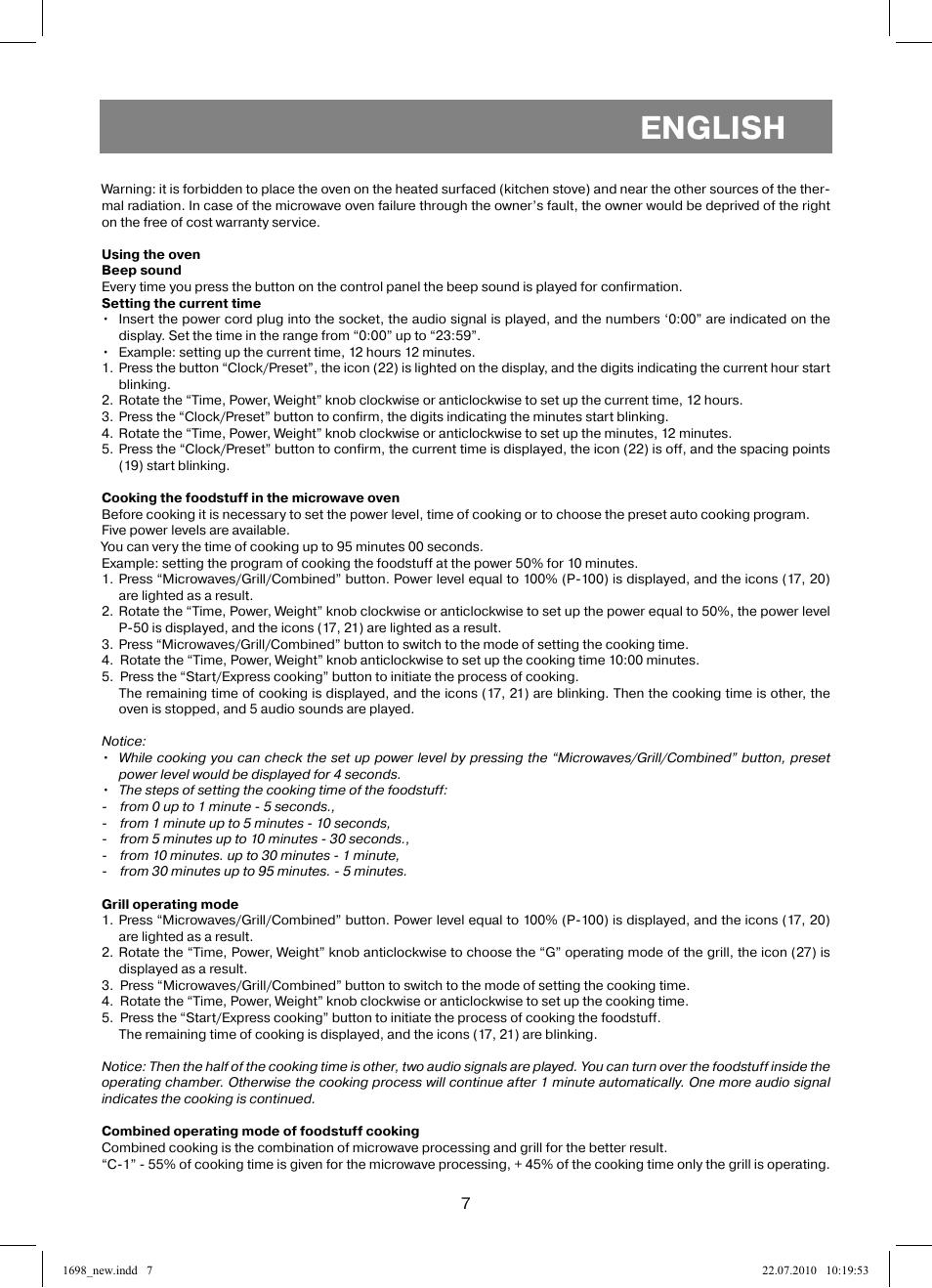 English | Vitek VT-1698 User Manual | Page 7 / 92