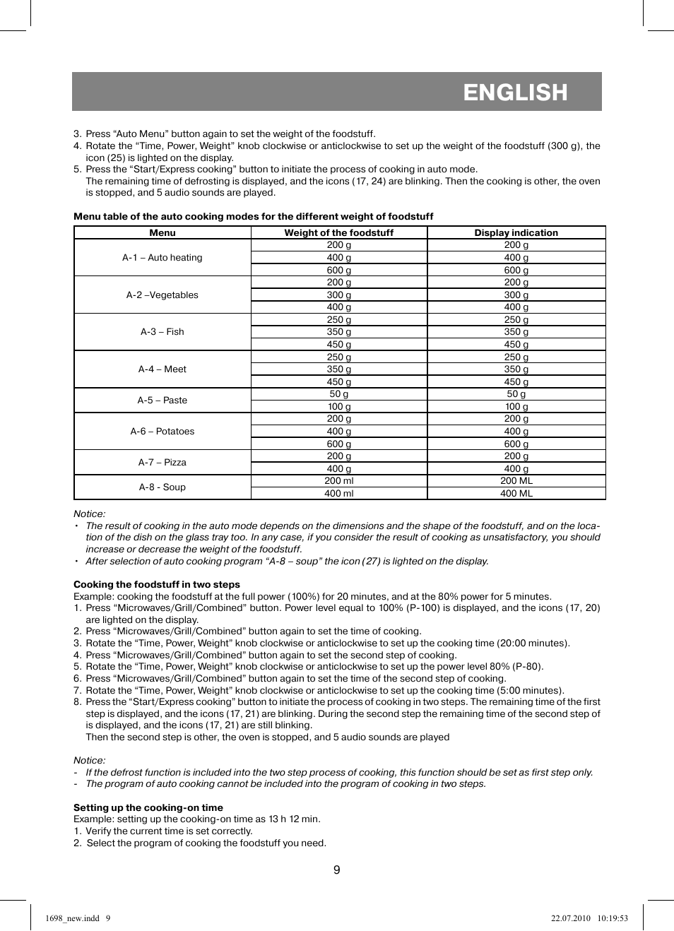 English | Vitek VT-1698 User Manual | Page 9 / 92