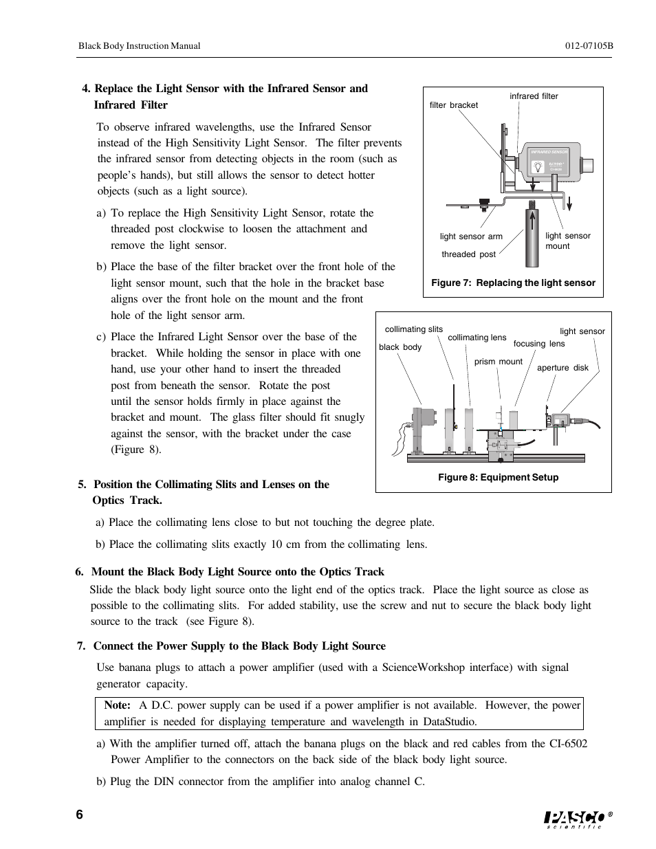 PASCO OS-8542 BLACK BODY LIGHT SOURCE User Manual | Page 10 / 23