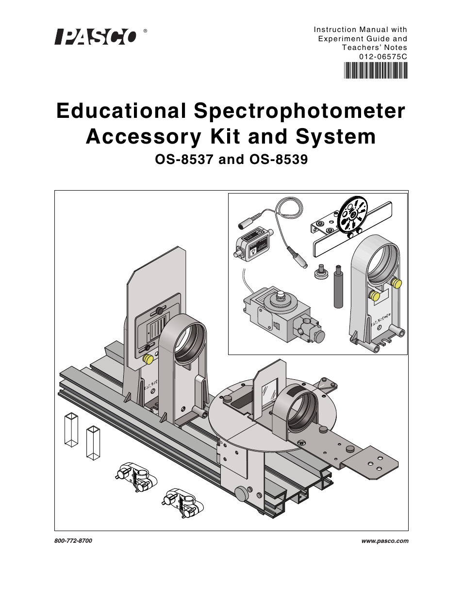 PASCO OS-8539 Educational Spectrophotometer User Manual | 32 pages