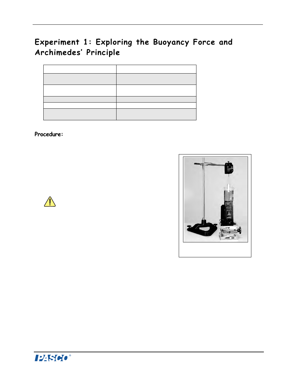PASCO CI-6460 Force Sensor Balance Stand User Manual | Page 8 / 14