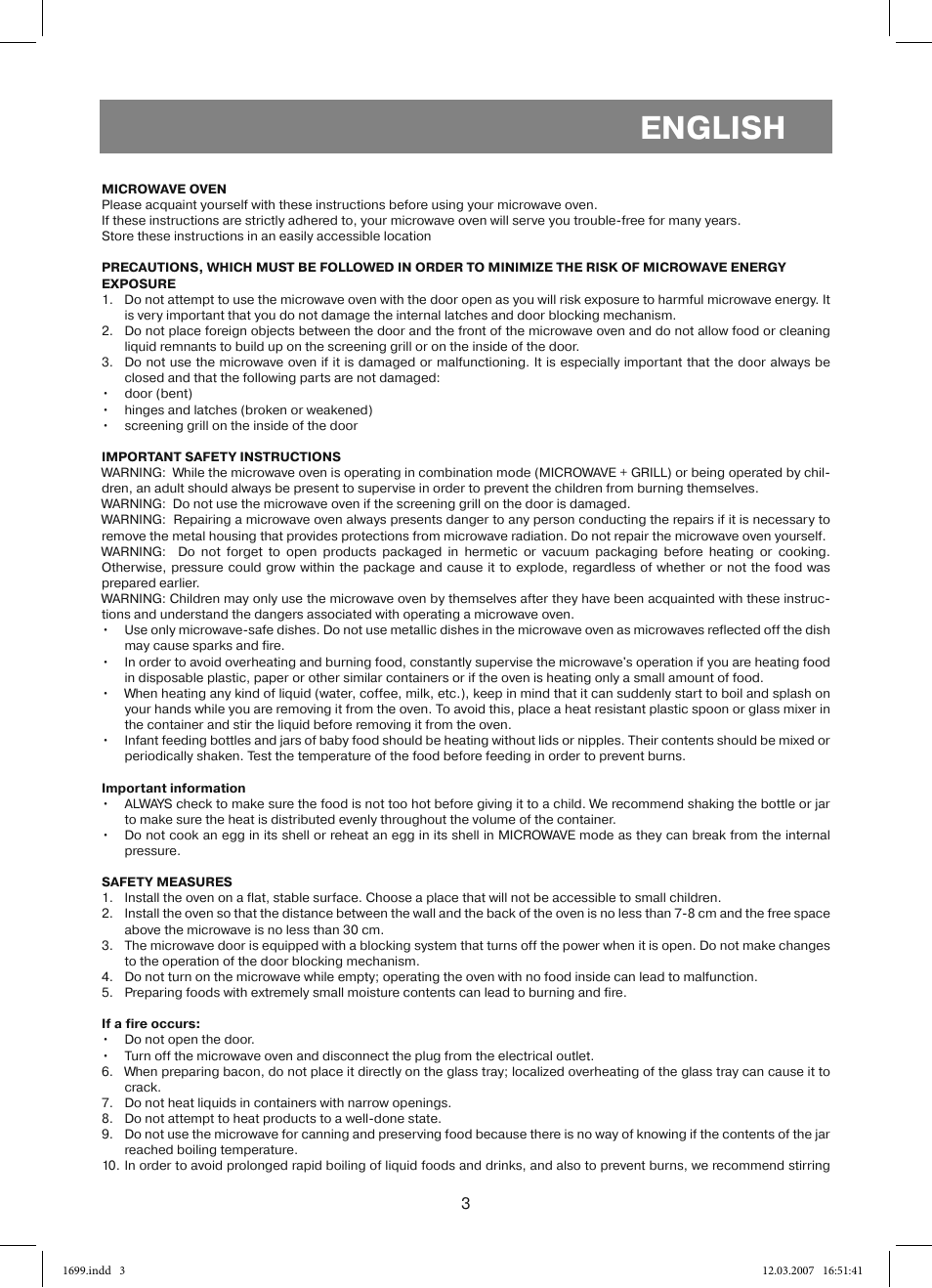 English | Vitek VT-1699 User Manual | Page 3 / 120