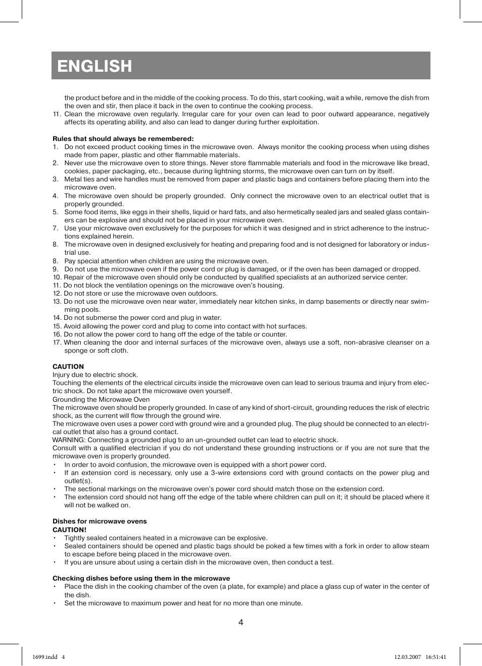 English | Vitek VT-1699 User Manual | Page 4 / 120