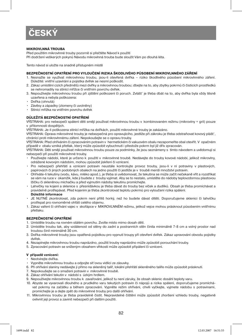 Český | Vitek VT-1699 User Manual | Page 82 / 120