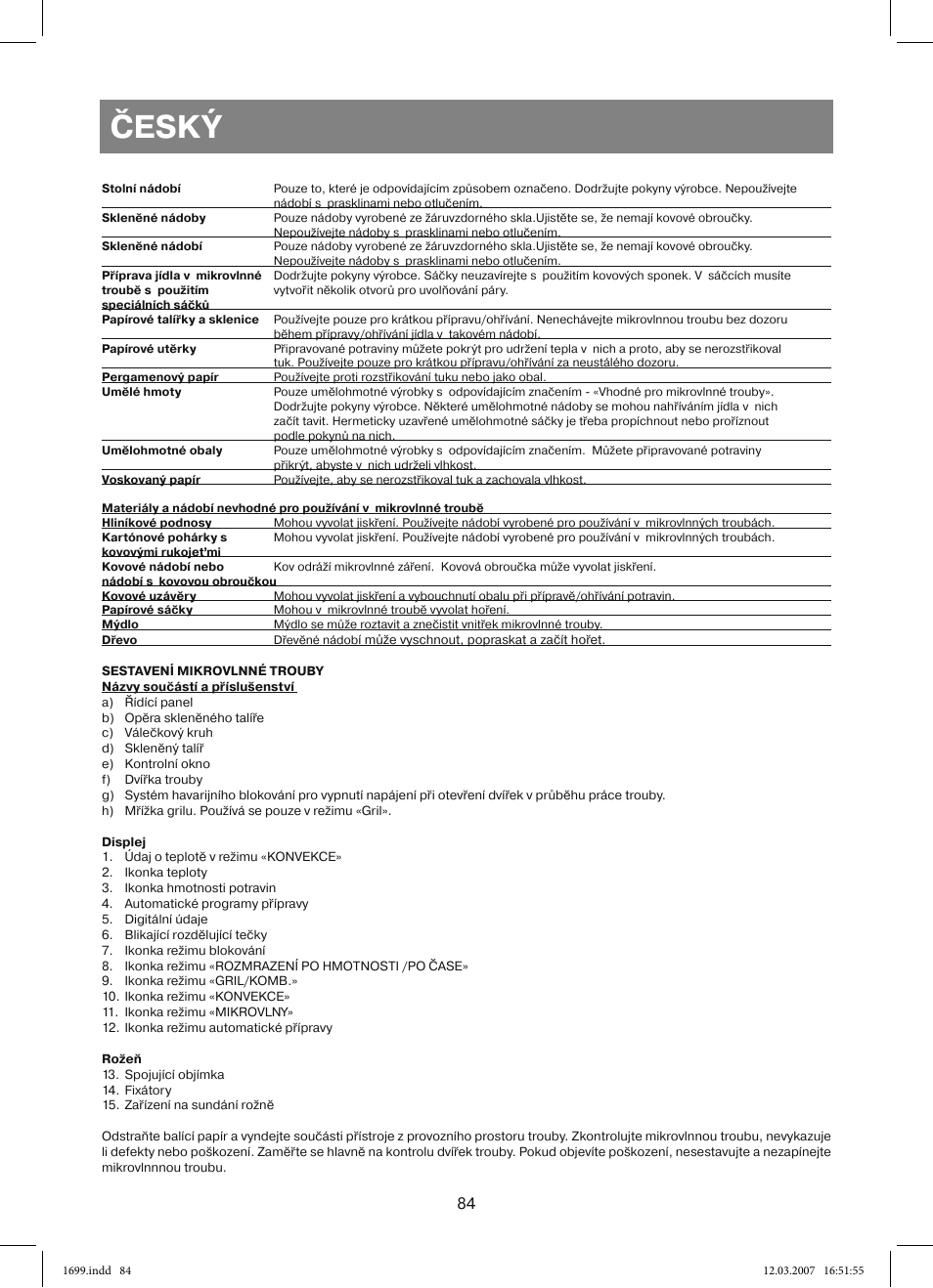 Český | Vitek VT-1699 User Manual | Page 84 / 120