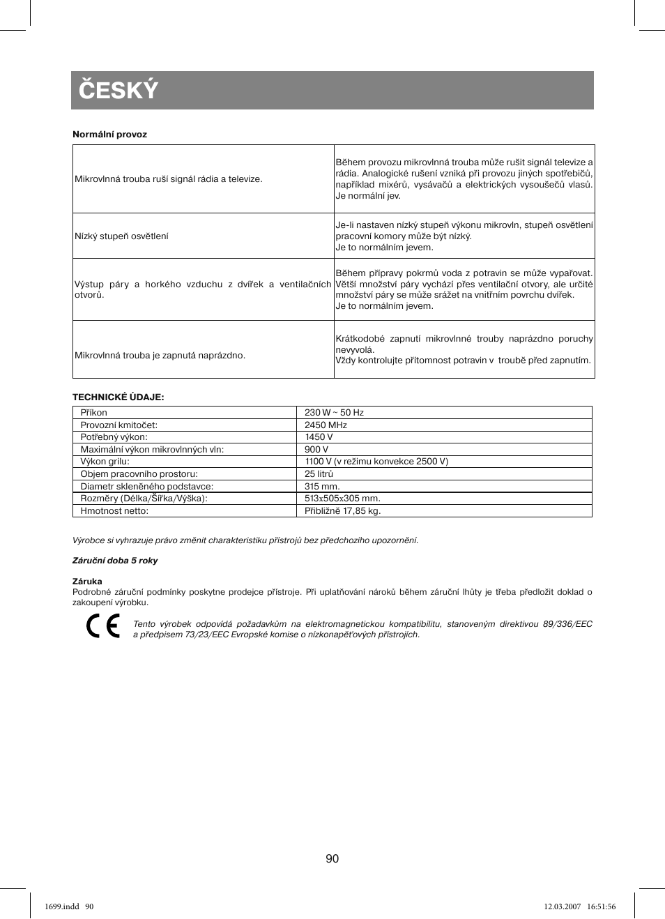 Český | Vitek VT-1699 User Manual | Page 90 / 120