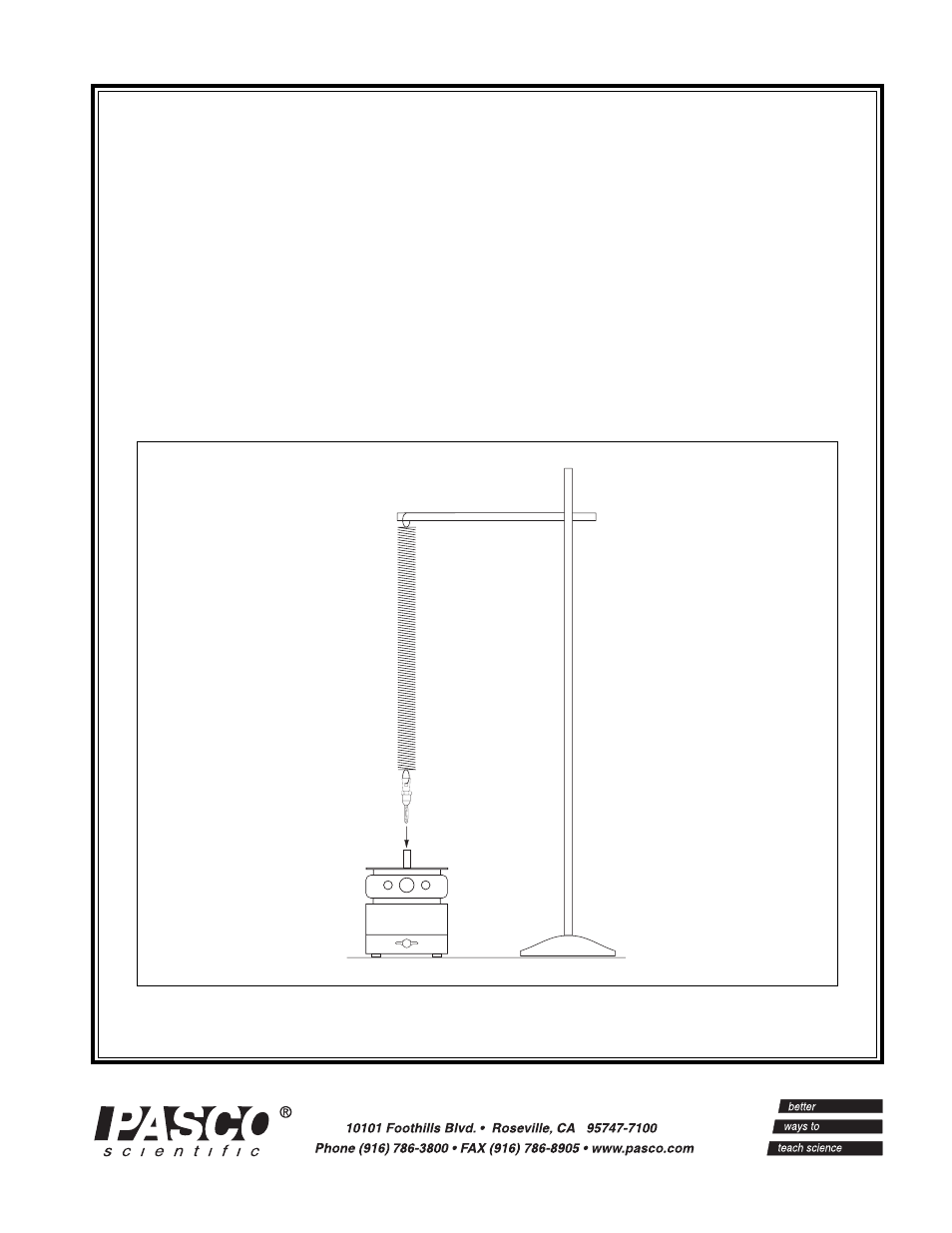 PASCO WA-9401 LONGITUDINAL WAVE SPRING User Manual | 8 pages