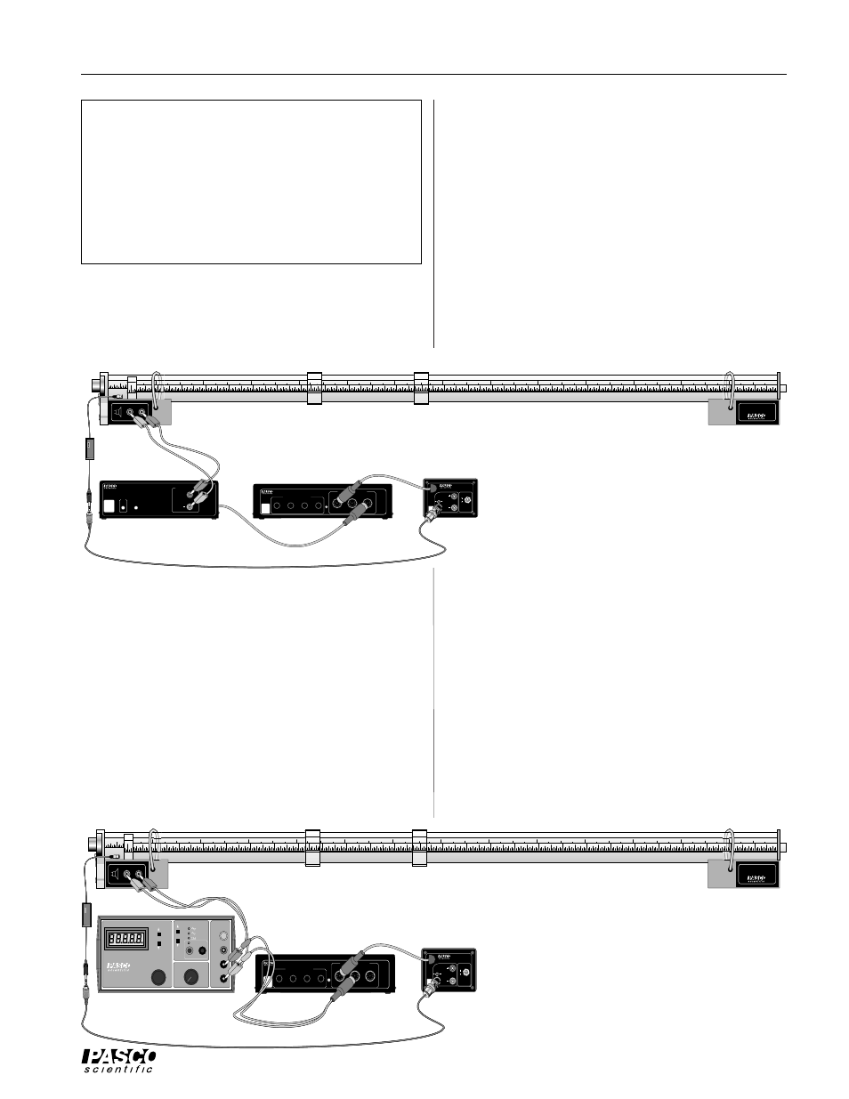 Using the power amplifier, Using a function generator, And for the ms | Figure 4 figure 3, Series, For use with pasco series 6500 interfaces, On off on off, Interface system | PASCO WA-9612 RESONANCE TUBE User Manual | Page 7 / 28