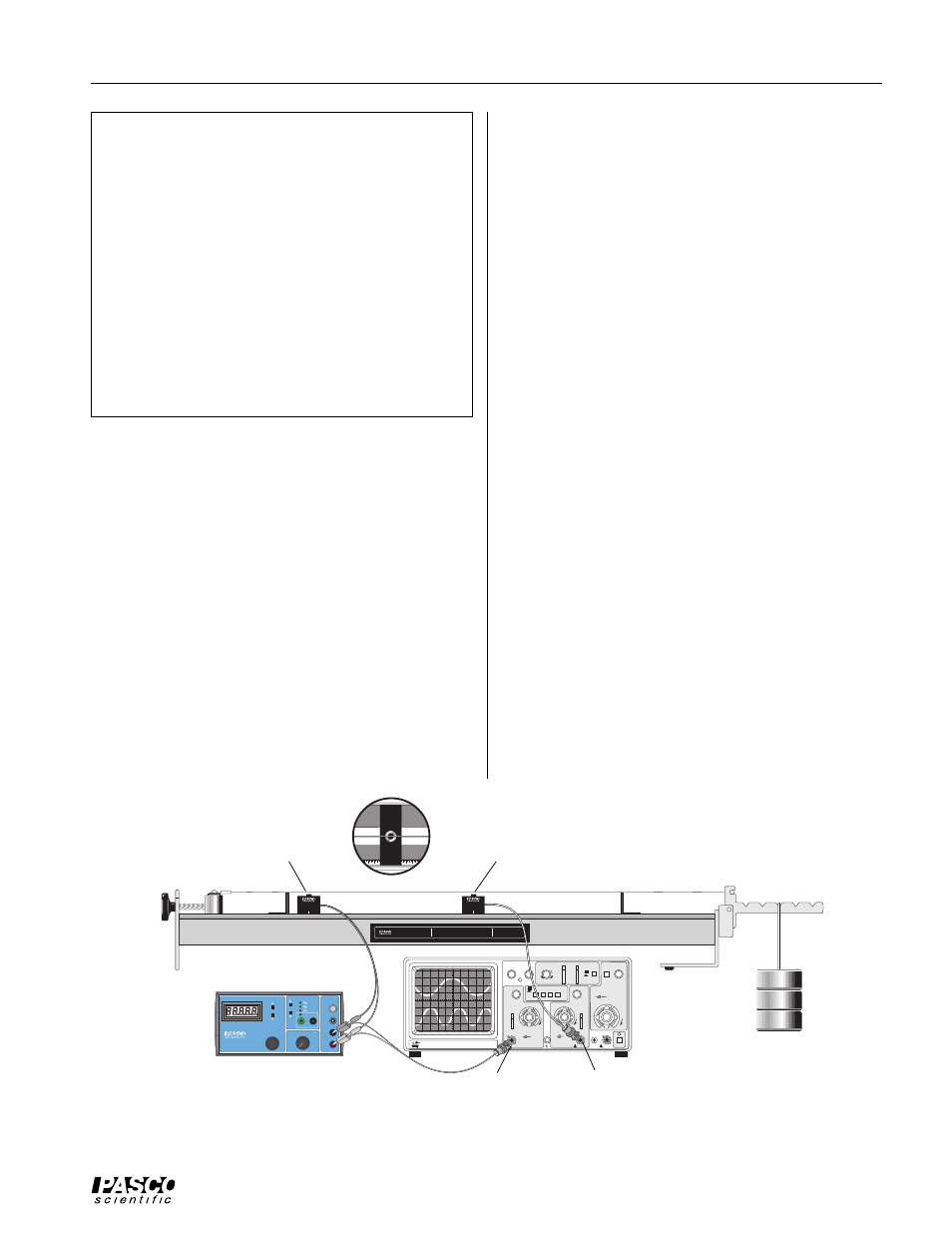 Slide the aluminum cylinder out of the slot, Figure 5 using the driver and detector coils, Manual auto | Driver coil detector coil | PASCO WA-9611_13 SONOMETER User Manual | Page 7 / 24