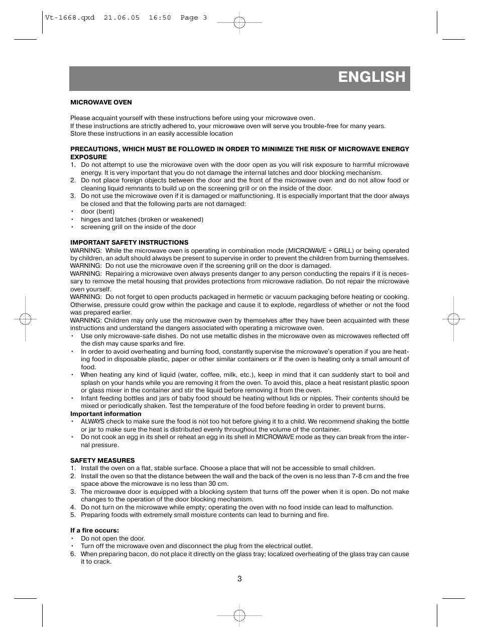 English | Vitek VT-1668 User Manual | Page 3 / 122