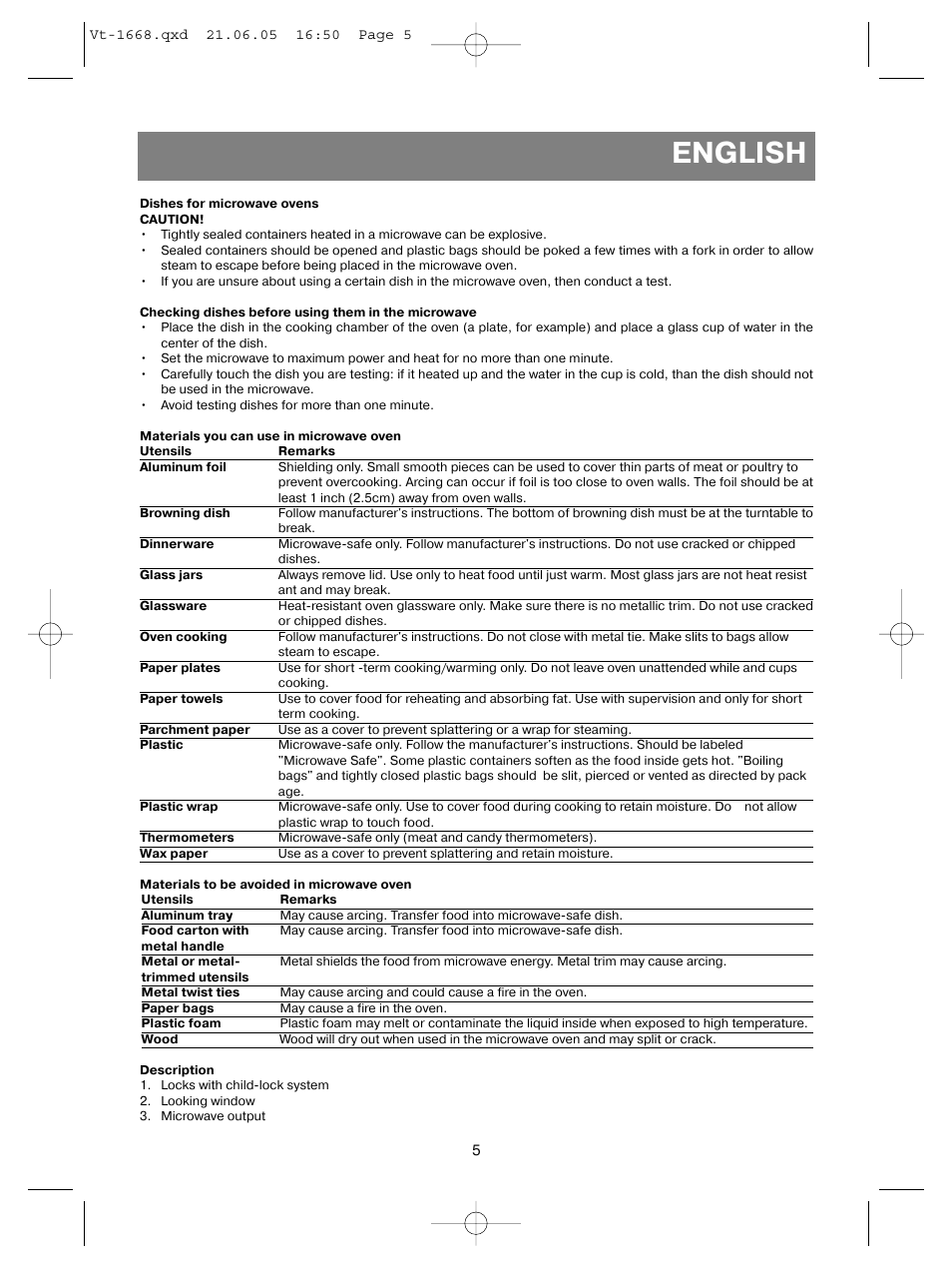 English | Vitek VT-1668 User Manual | Page 5 / 122
