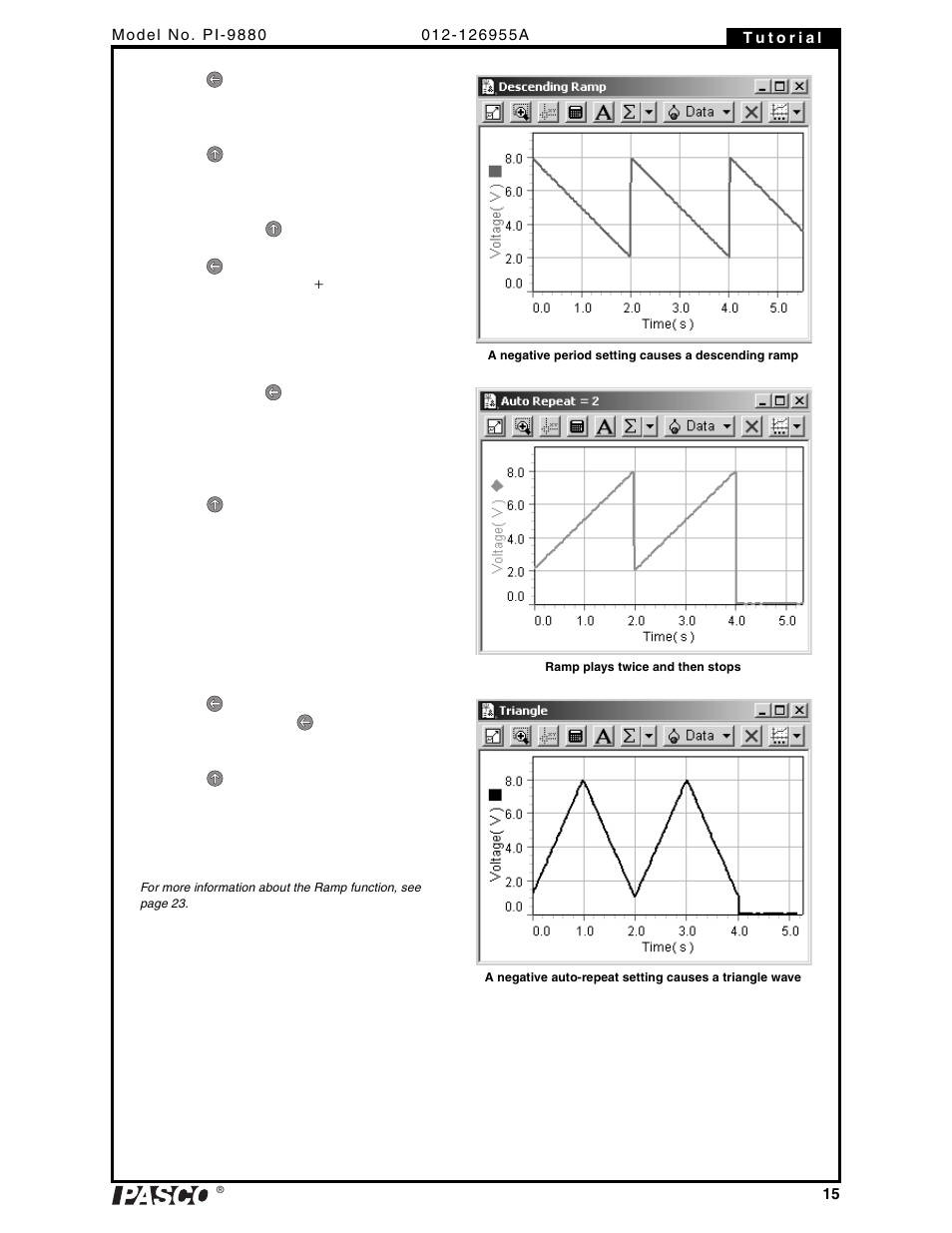 PASCO PI-9880 Power Supply User Manual | Page 15 / 38