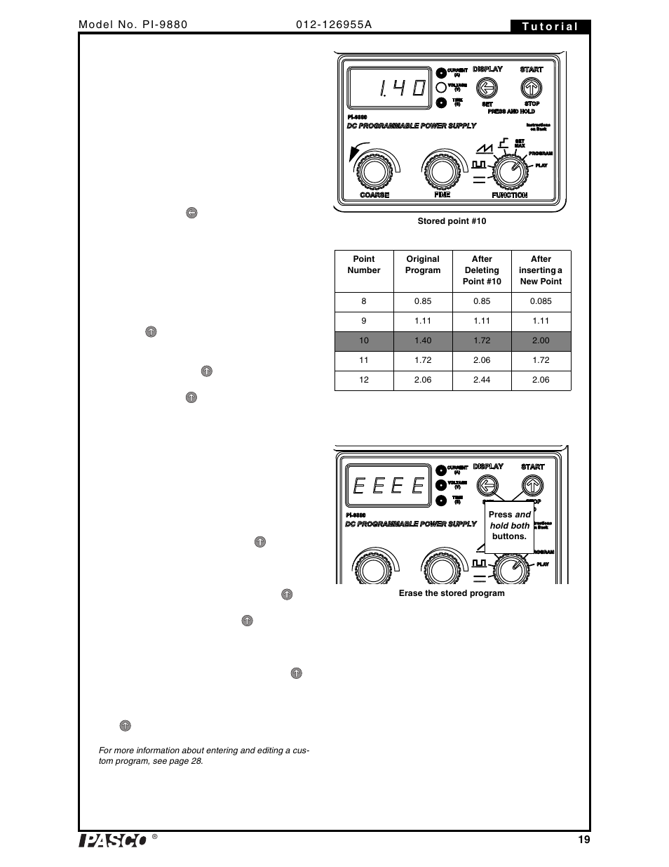 PASCO PI-9880 Power Supply User Manual | Page 19 / 38