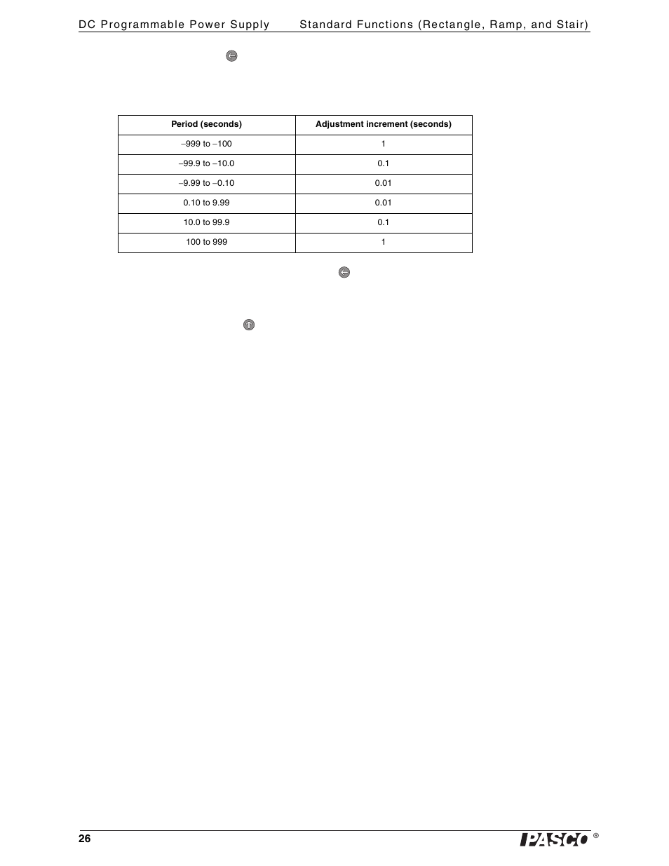 PASCO PI-9880 Power Supply User Manual | Page 26 / 38