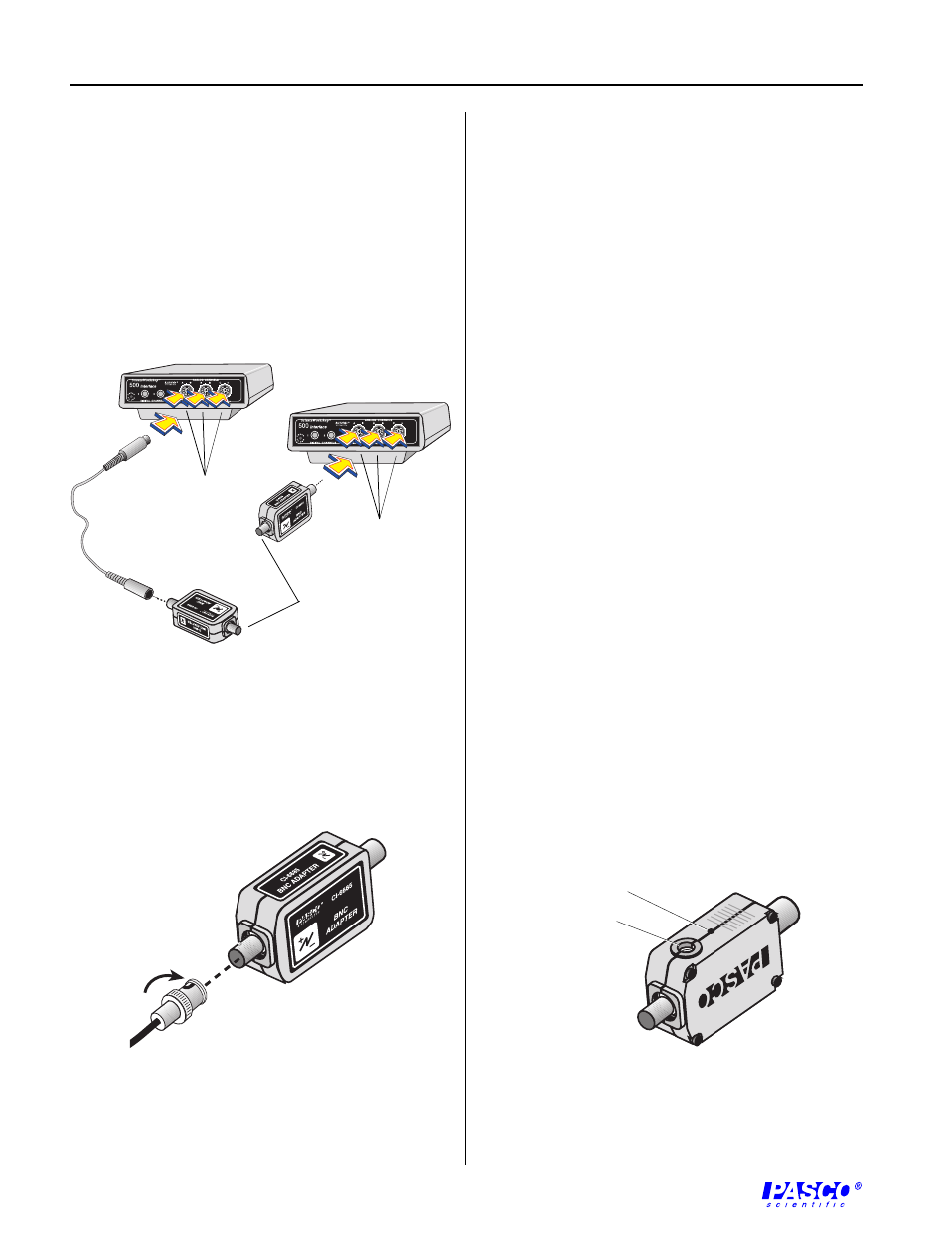 PASCO CI-6685 BNC ADAPTER User Manual | Page 2 / 4