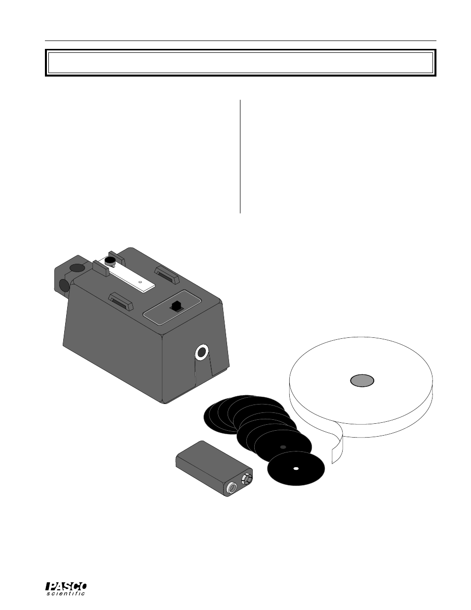 Equipment | PASCO ME-9283 Tape Timer User Manual | Page 7 / 12