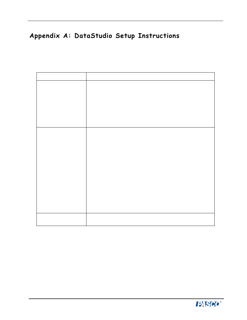 Appendix a: datastudio setup instructions | PASCO ME-6664 Photogate Tape Set User Manual | Page 13 / 14