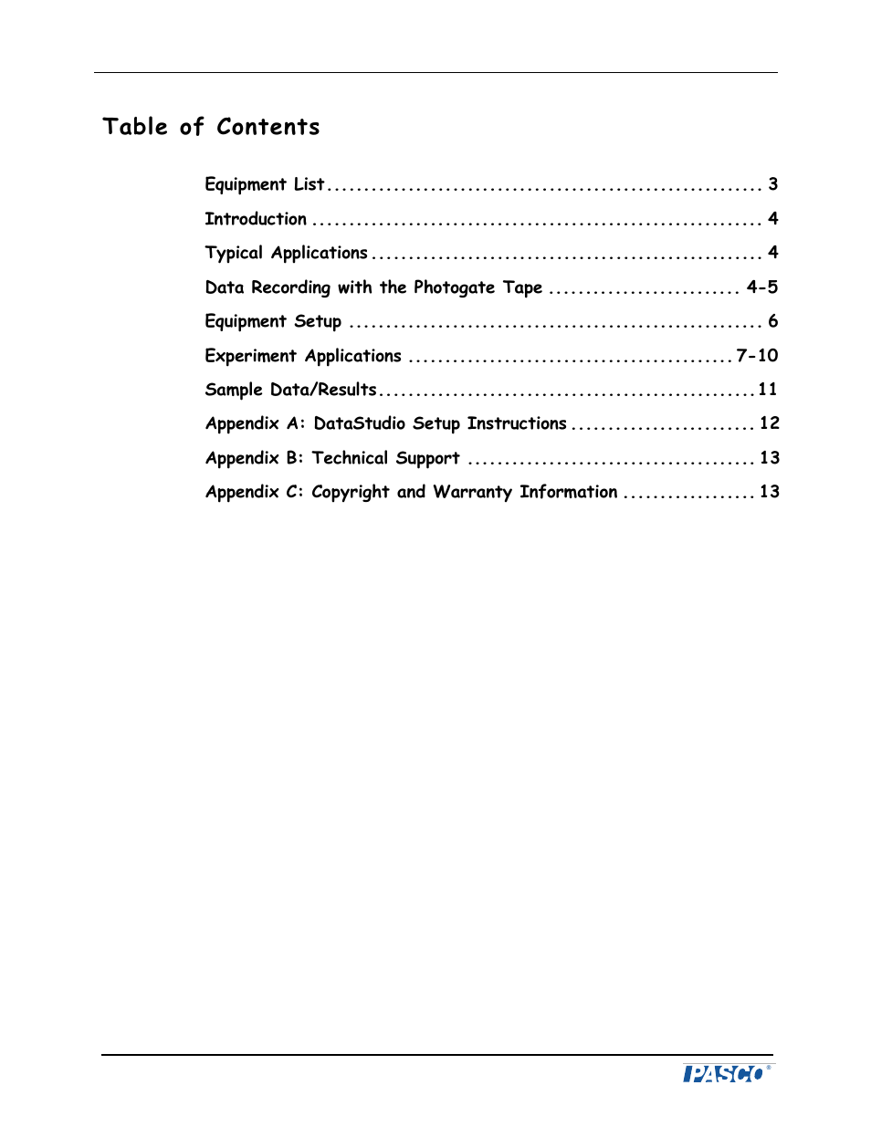 PASCO ME-6664 Photogate Tape Set User Manual | Page 3 / 14