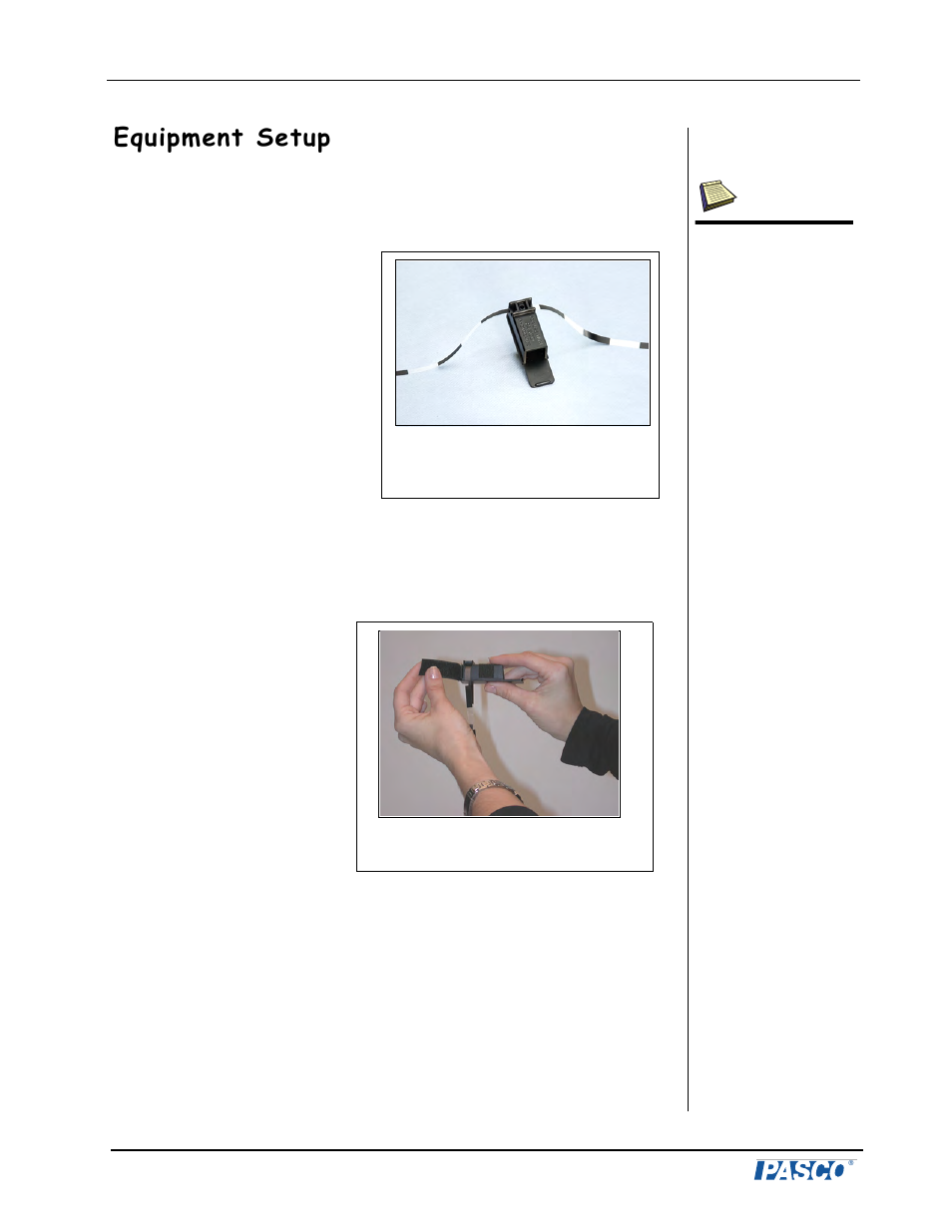 Equipment setup | PASCO ME-6664 Photogate Tape Set User Manual | Page 7 / 14