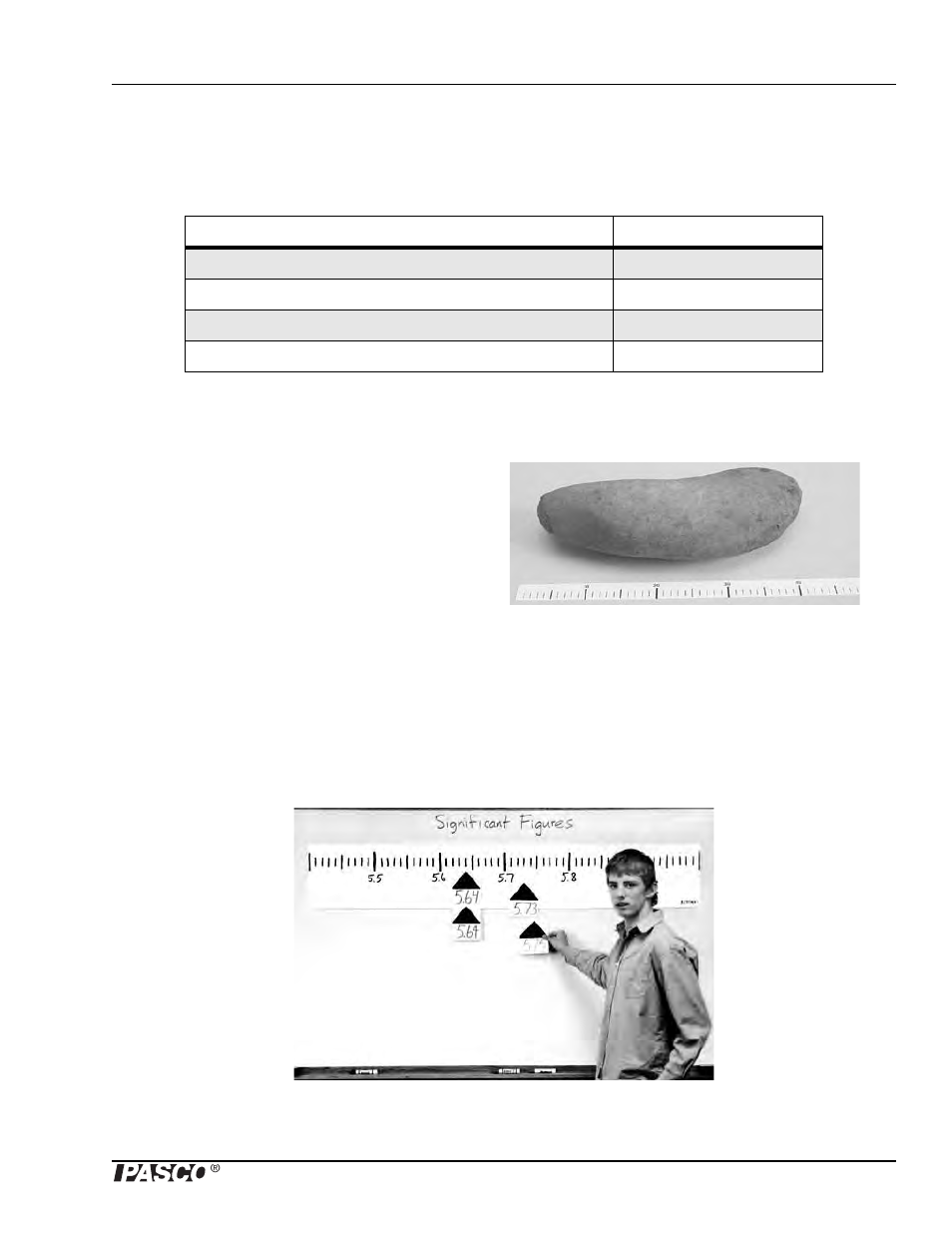 Activity 2, Length measurements with the false meter stick, Before the lab | Procedure | PASCO ME-9849 Significant Figures Set User Manual | Page 7 / 25