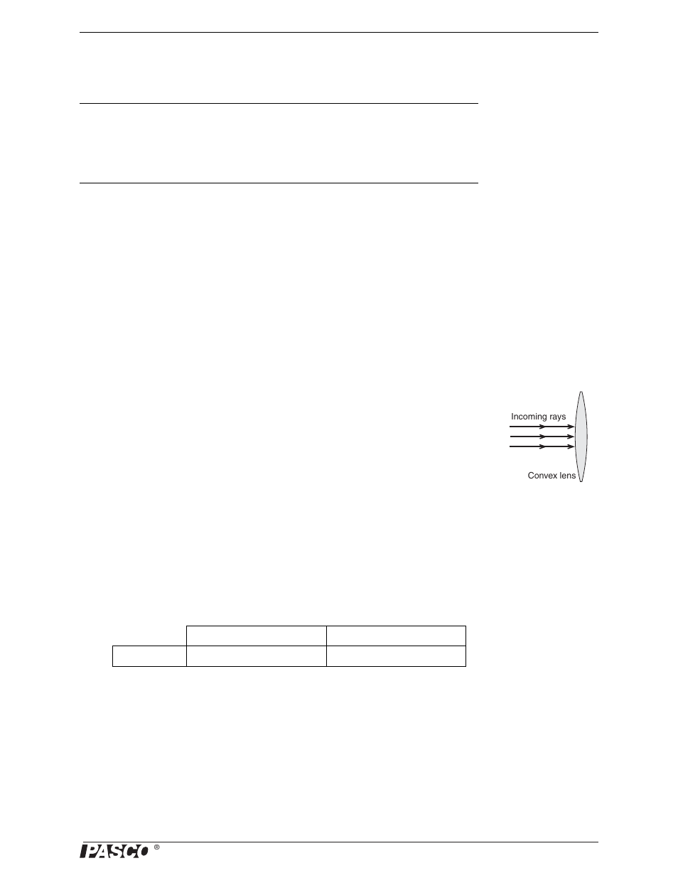 Experiment 6: convex and concave lenses, Purpose, Theory | Procedure | PASCO OS-8459 Beginning Optics System User Manual | Page 17 / 51