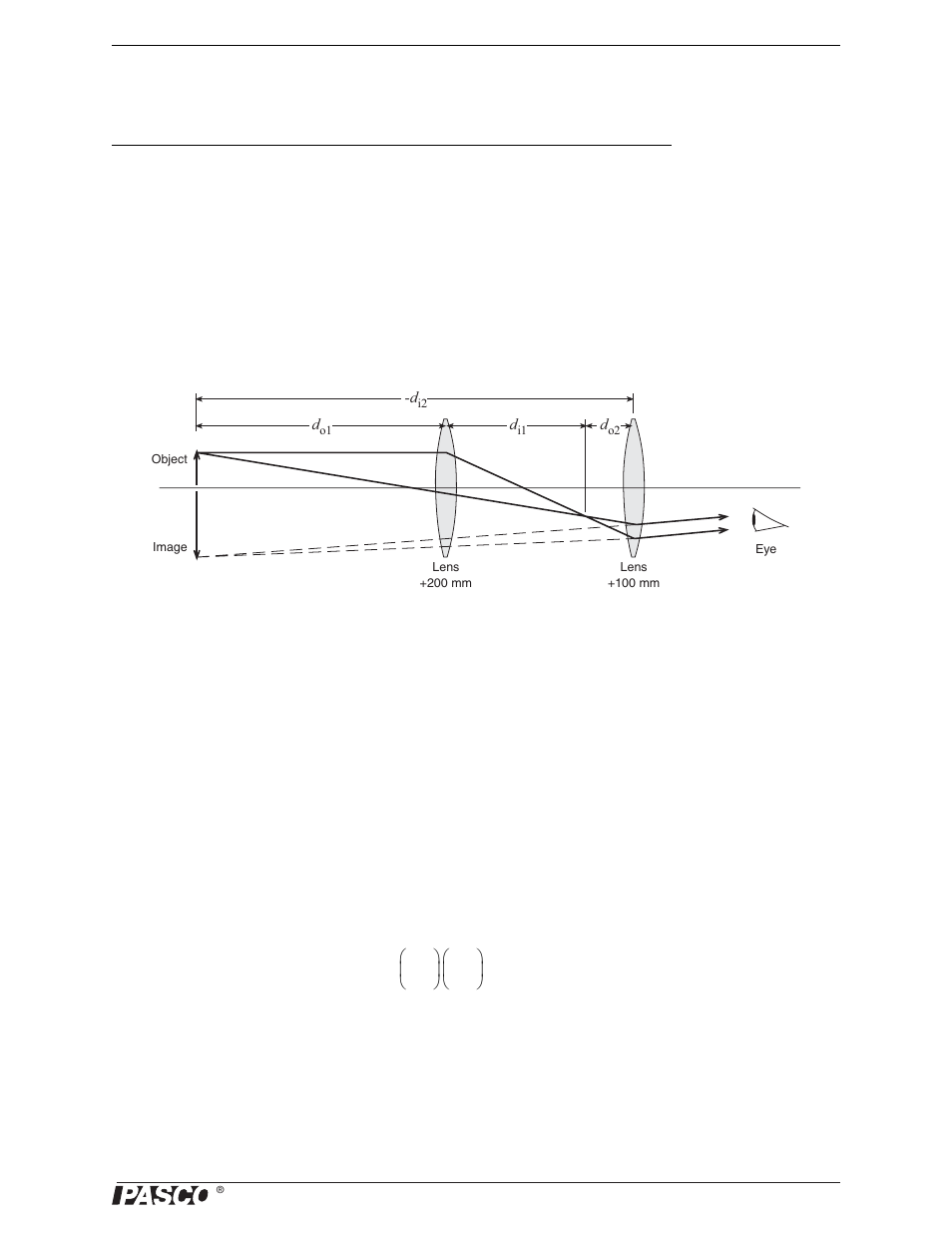 Experiment 11: telescope, Purpose, Theory | Set up | PASCO OS-8459 Beginning Optics System User Manual | Page 31 / 51