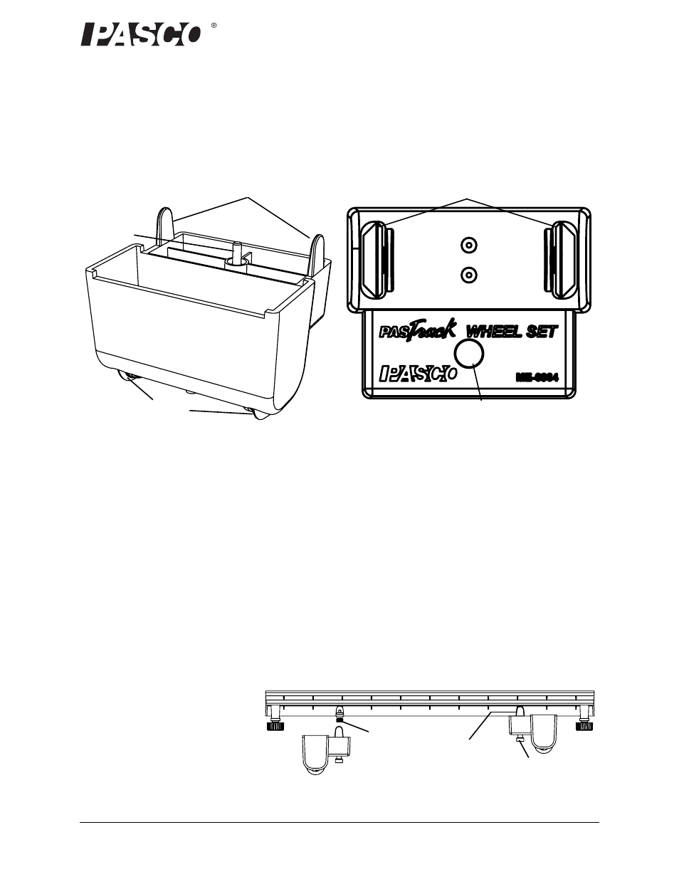 PASCO ME-6964 PAStrack Wheel Set User Manual | 10 pages