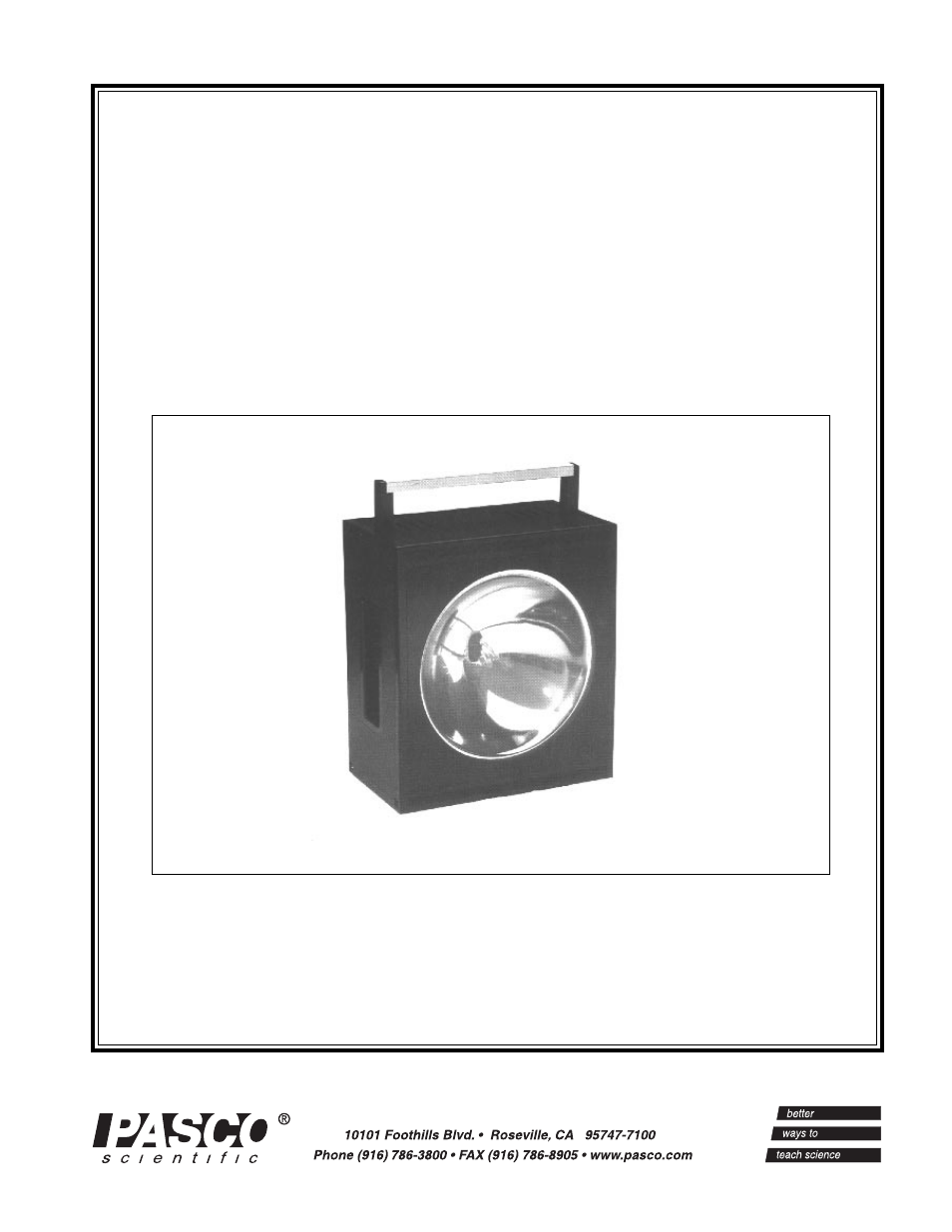 PASCO SF-9211 STROBOSCOPE User Manual | 14 pages