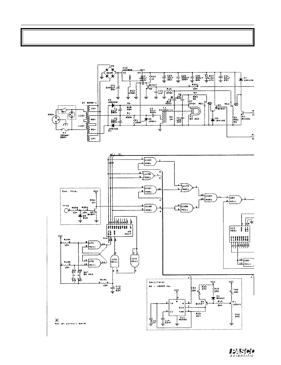 Schematic | PASCO SF-9211 STROBOSCOPE User Manual | Page 10 / 14