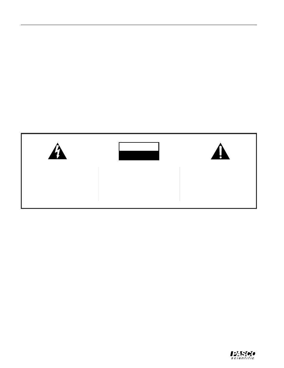 Caution | PASCO SF-9211 STROBOSCOPE User Manual | Page 2 / 14