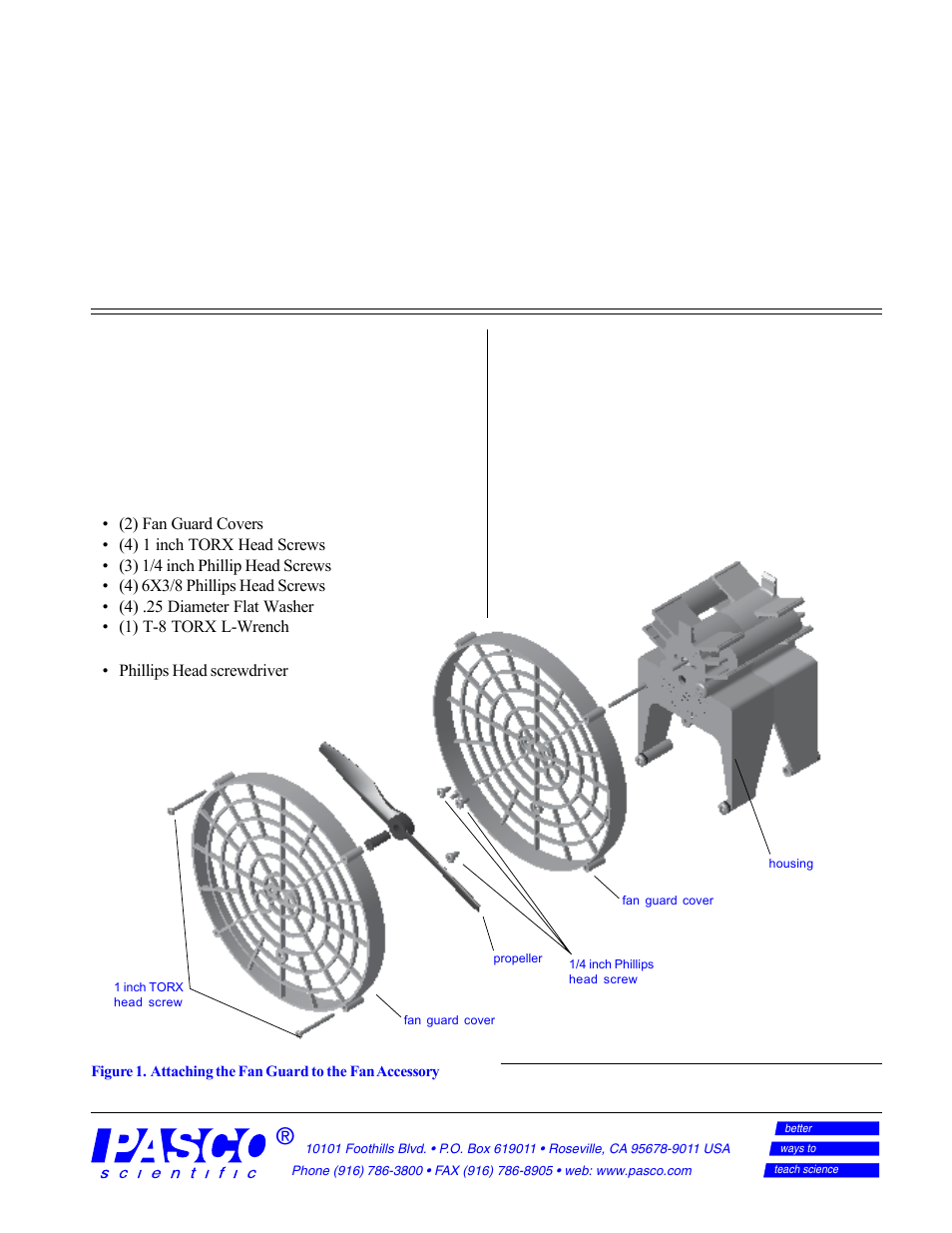 PASCO ME-9869 Fan Accessory Guard (5 pack) User Manual | 2 pages