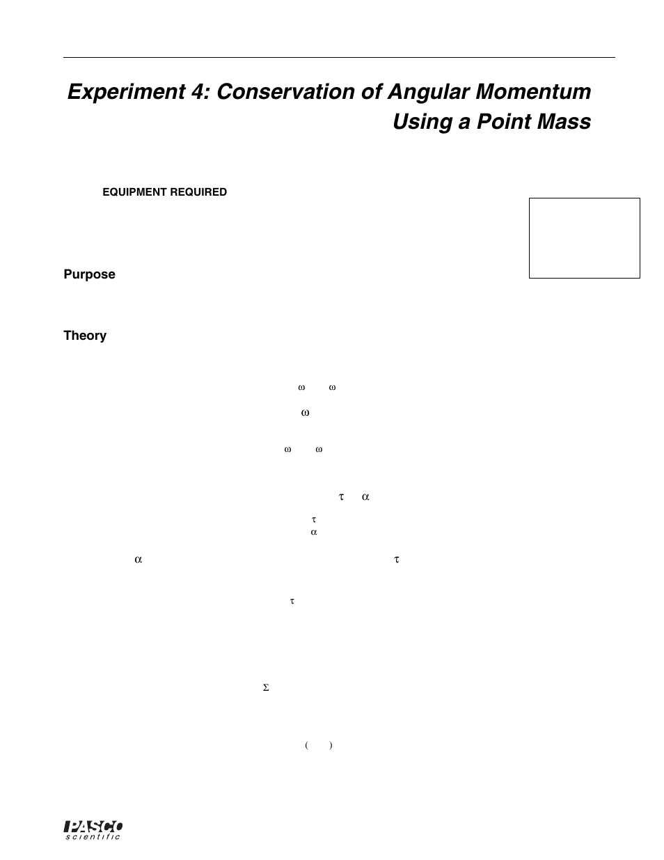 PASCO ME-8950A COMPLETE ROTATIONAL SYSTEM User Manual | Page 29 / 49
