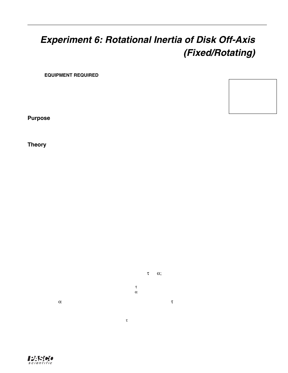 PASCO ME-8950A COMPLETE ROTATIONAL SYSTEM User Manual | Page 41 / 49