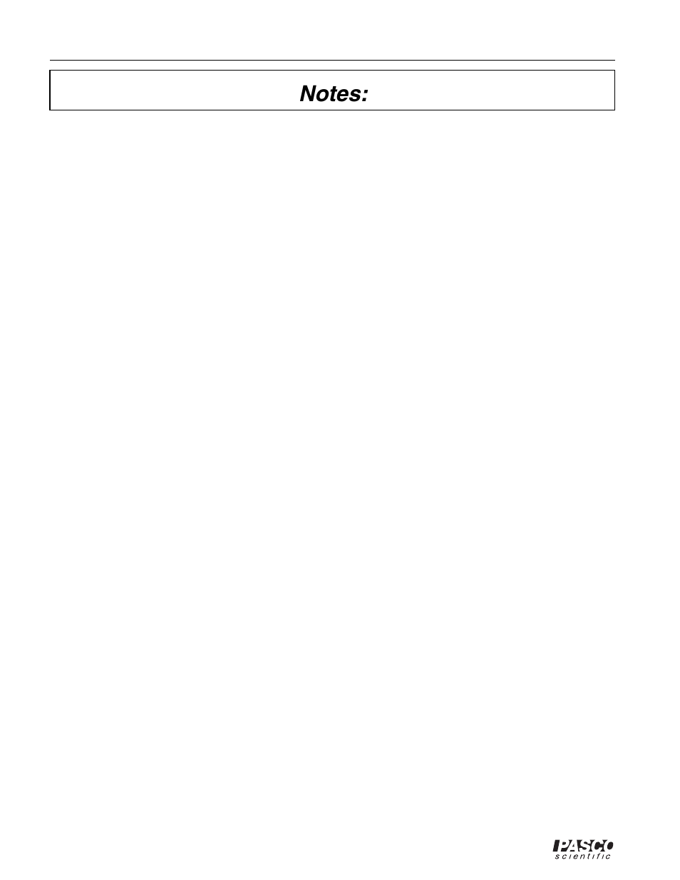 Notes | PASCO ME-8950A COMPLETE ROTATIONAL SYSTEM User Manual | Page 48 / 49