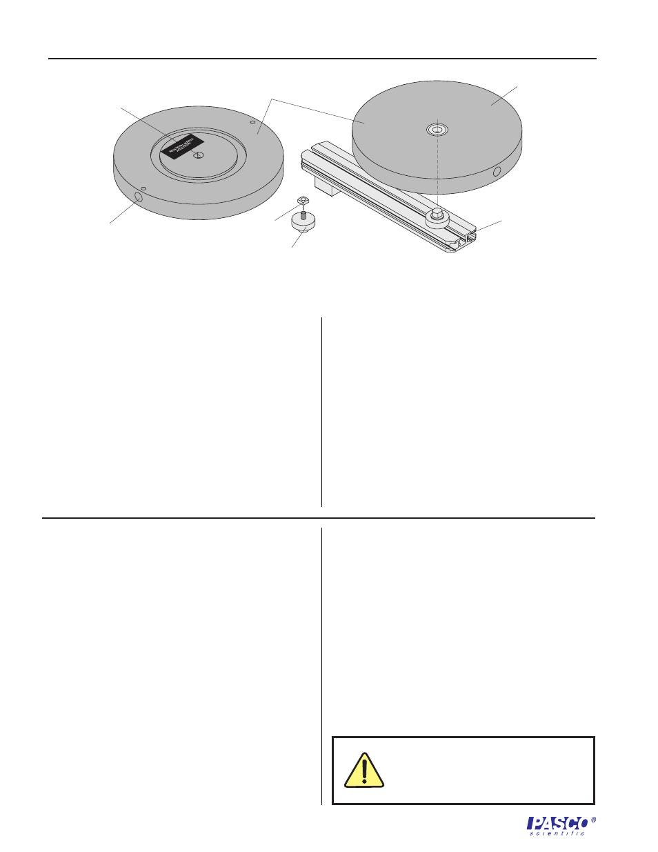 PASCO ME-8953 ROTATIONAL INERTIA ACCESSORY User Manual | Page 2 / 2