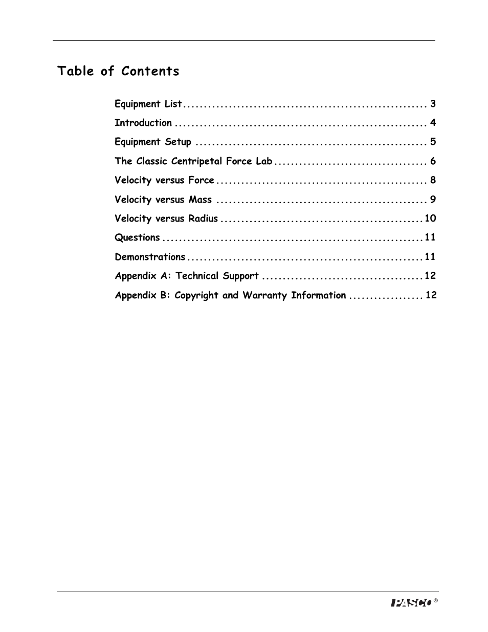 PASCO ME-9837 Discover Centripetal Force Kit User Manual | Page 2 / 13