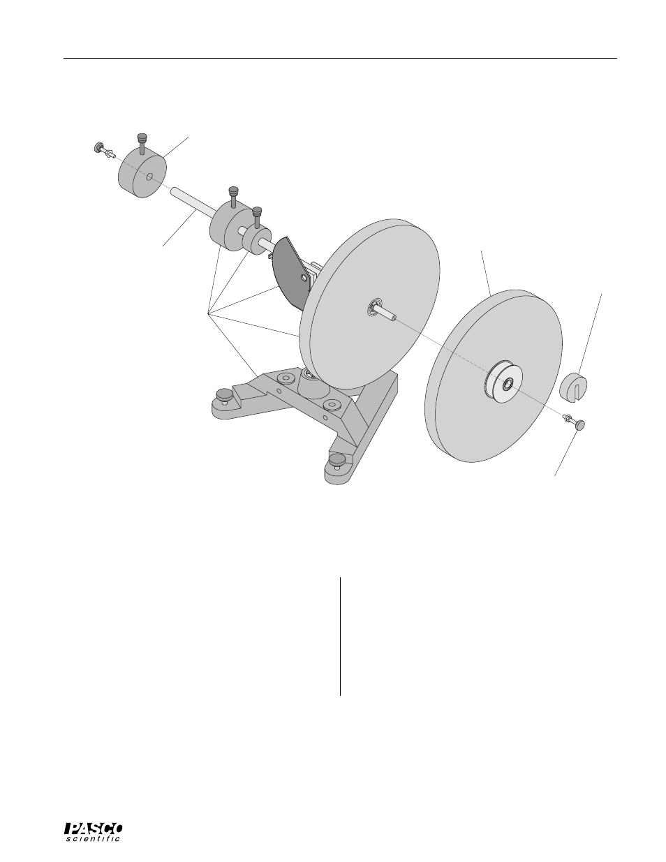 Me-8961 additional gyroscope disk, Using the additional gyroscope disk | PASCO ME-8960 DEMONSTRATION GYROSCOPE User Manual | Page 9 / 24