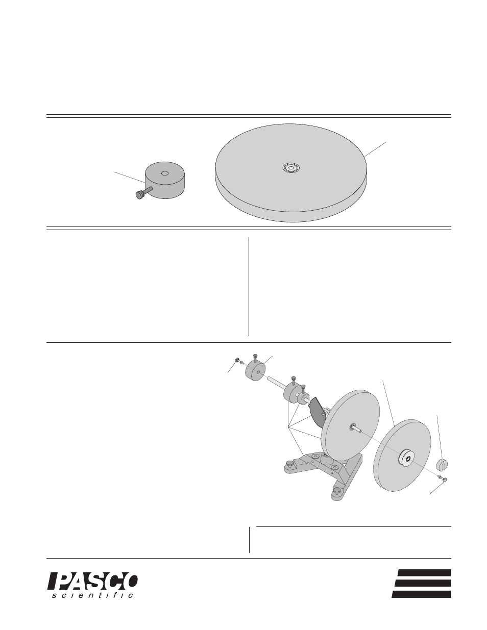 PASCO ME-8961 ADDITIONAL GYROSCOPE DISK User Manual | 2 pages