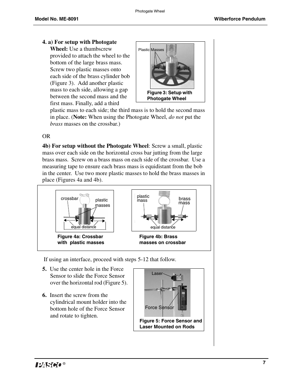 PASCO ME-8091 Wilberforce Pendulum User Manual | Page 8 / 20