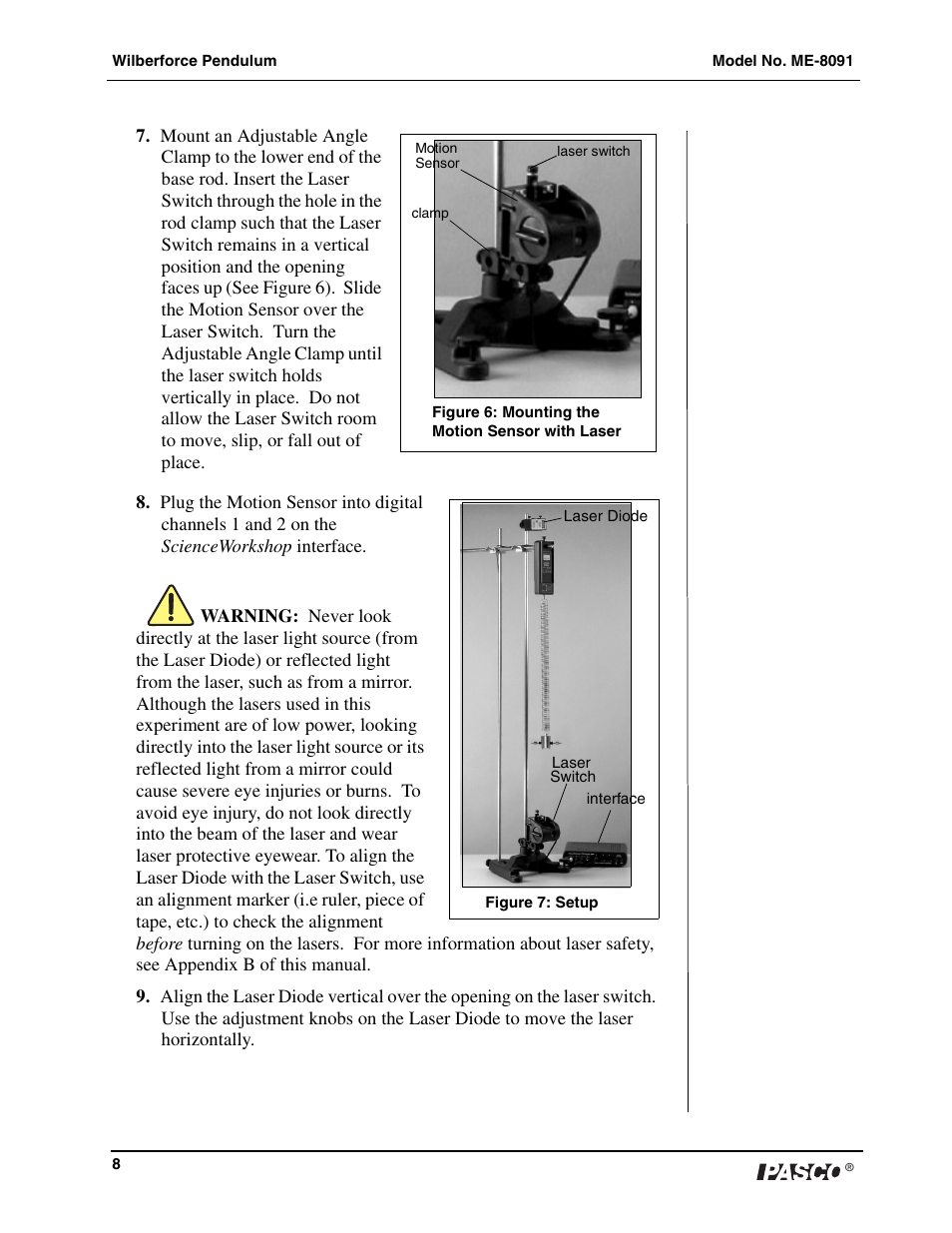 PASCO ME-8091 Wilberforce Pendulum User Manual | Page 9 / 20